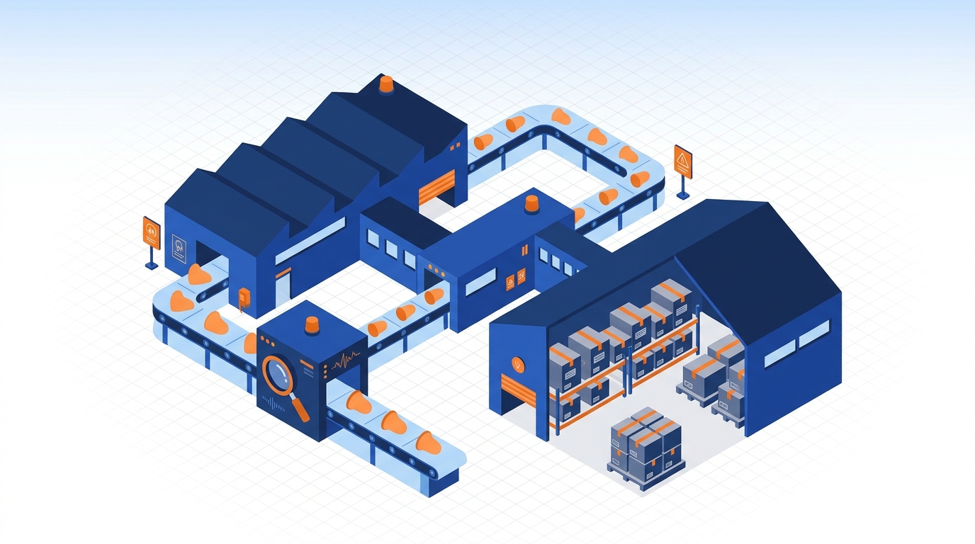 EASTRAGON manufacturing facility — isometric illustration